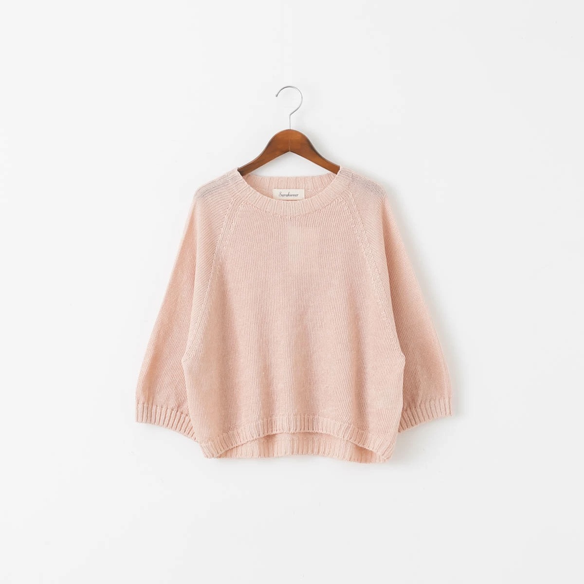 サラウェア リネン ニット 七分袖 プルオーバー SARAHWEAR C11591 定番
