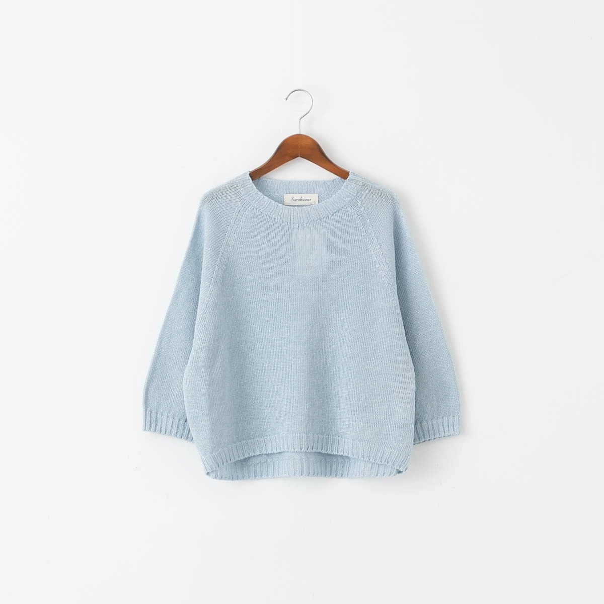 サラウェア リネン ニット 七分袖 プルオーバー SARAHWEAR C11591 定番