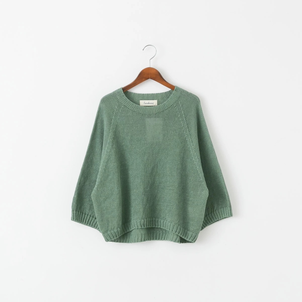 サラウェア リネン ニット 七分袖 プルオーバー SARAHWEAR C11591 定番