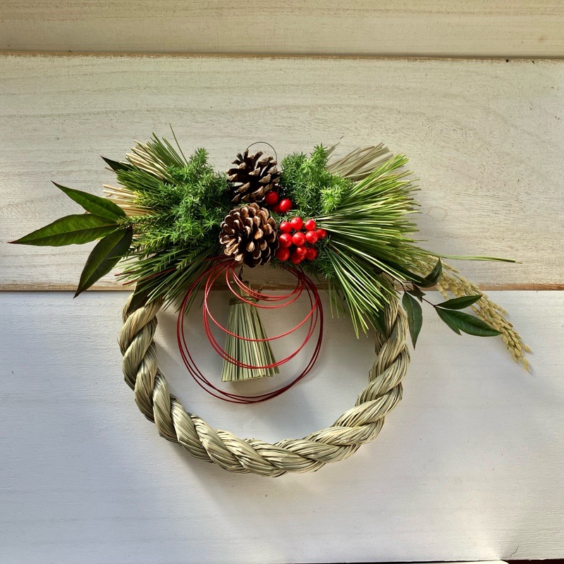 ◇◆しめ縄リース◆しめ縄◇お正月飾り ナチュラルフレッシュリース 正月飾り しめ飾り 玄関 しめ縄飾り2026