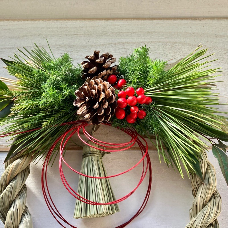ナチュラルフレッシュリース 正月飾り しめ飾り 玄関 しめ縄飾り2026