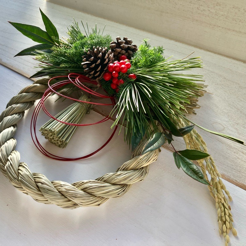 ナチュラルフレッシュリース 正月飾り しめ飾り 玄関 しめ縄飾り2026