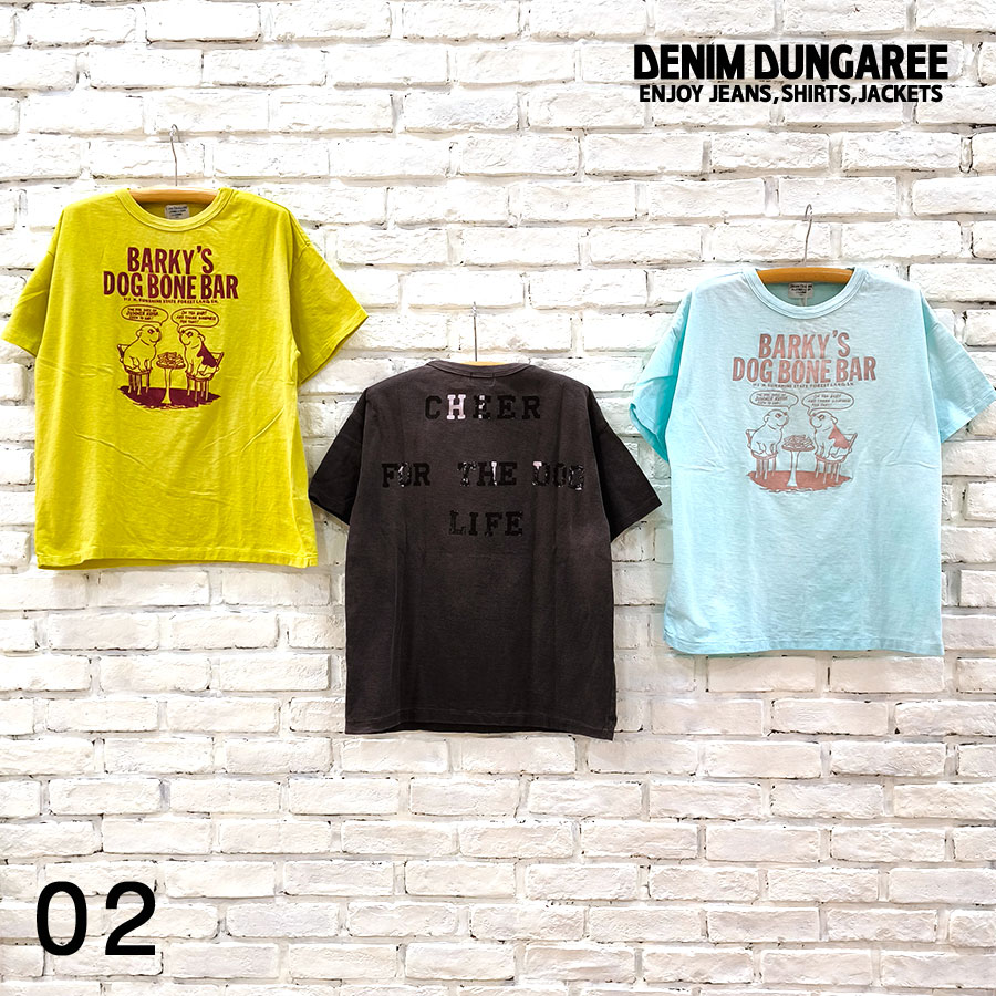 【★30%OFF】SALE セール DENIM DUNGAREE デニムダンガリー 服 ビンテージ テンジク CHEER TEE 22520415 ブランド レディース Tシャツ 半袖 半袖Tシャツ