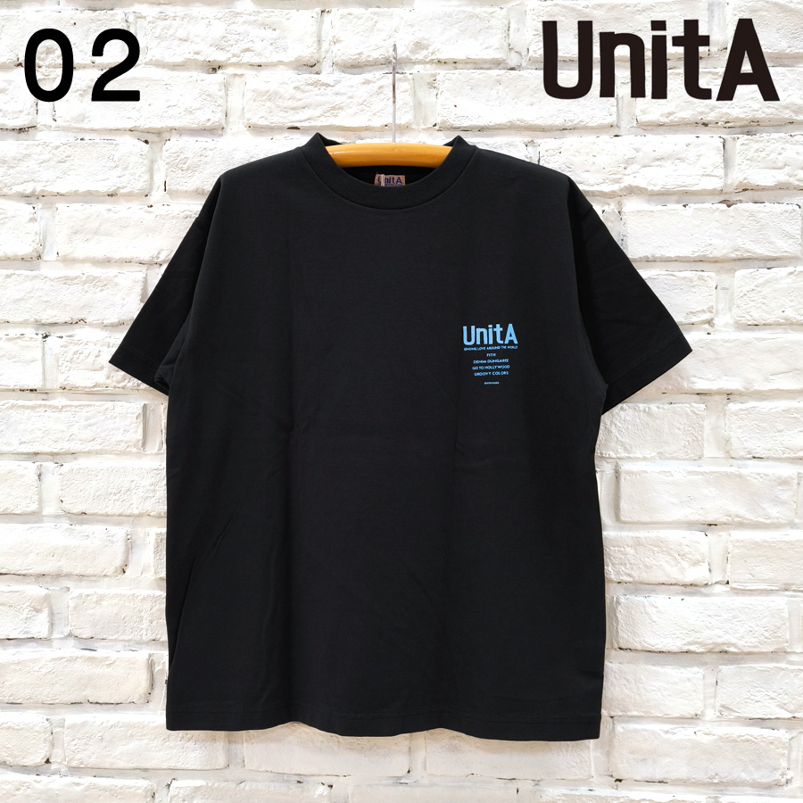 UnitA ウニタ 服 新作 UnitA 4LOGO TEE 414 ブランド レディース Tシャツ トップス プルオーバー 半袖 半袖Tシャツ ロゴ ロゴTシャツ プリント プリントTシャツ