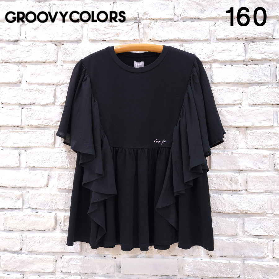 【★30%OFF】SALE セール GROOVY COLORS グルーヴィーカラーズ バタフライ スリーブ TEE 42520494 服 グルービーカラーズ レディース Tシャツ トップス フリル