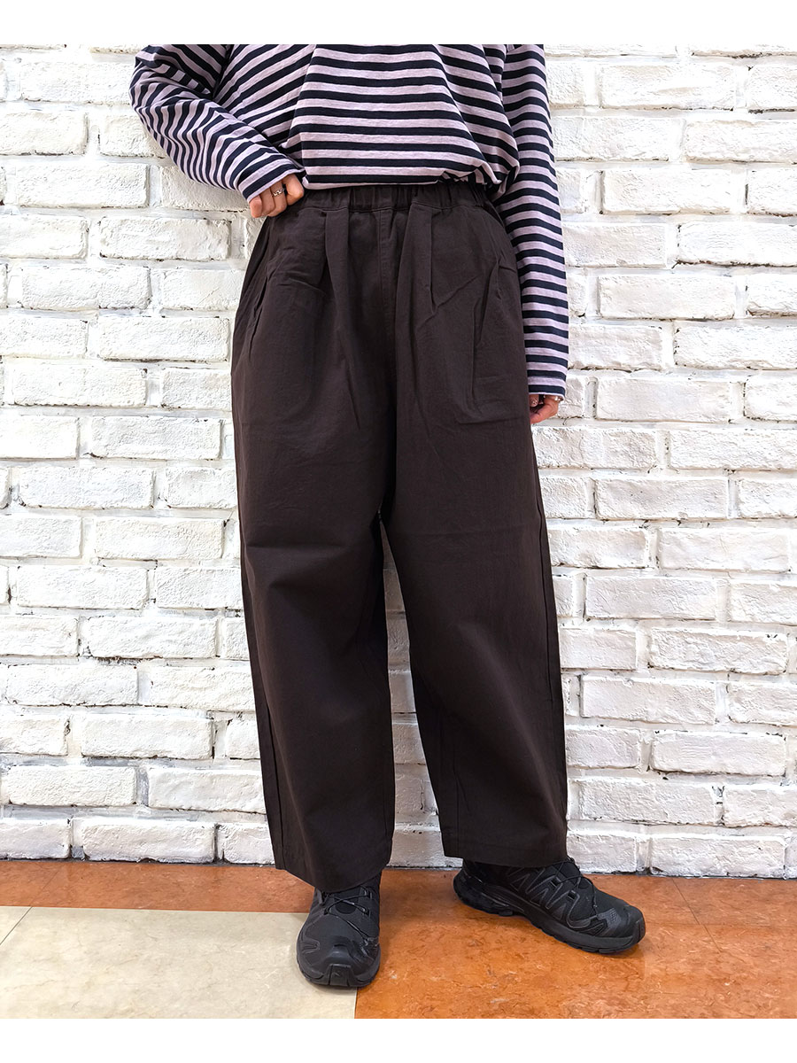 prit（プリット） 服 パンツ 30/1 カベ撚り ドライツイル タック