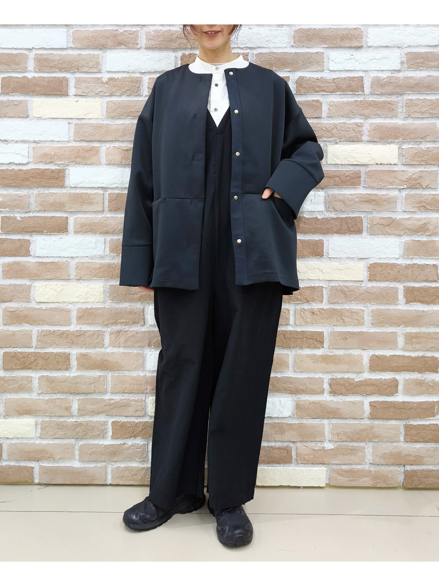 prit（プリット） サロペット 服 綿麻 ストレッチ Vネック
