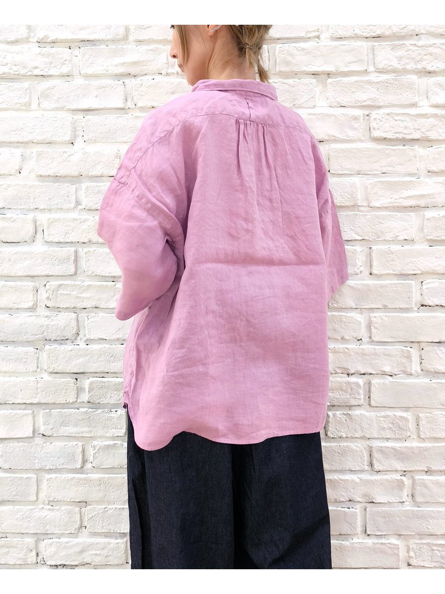 【★20%OFF】SALE セール prit プリット 服 60/1 フレンチリネン 5分袖 レギュラーカラーシャツ P81545 ブランド レディース トップス シャツ ブラウス 半袖 prit 【☆20%OFF】SALE セール プリット 服 60/1 フレンチリネン