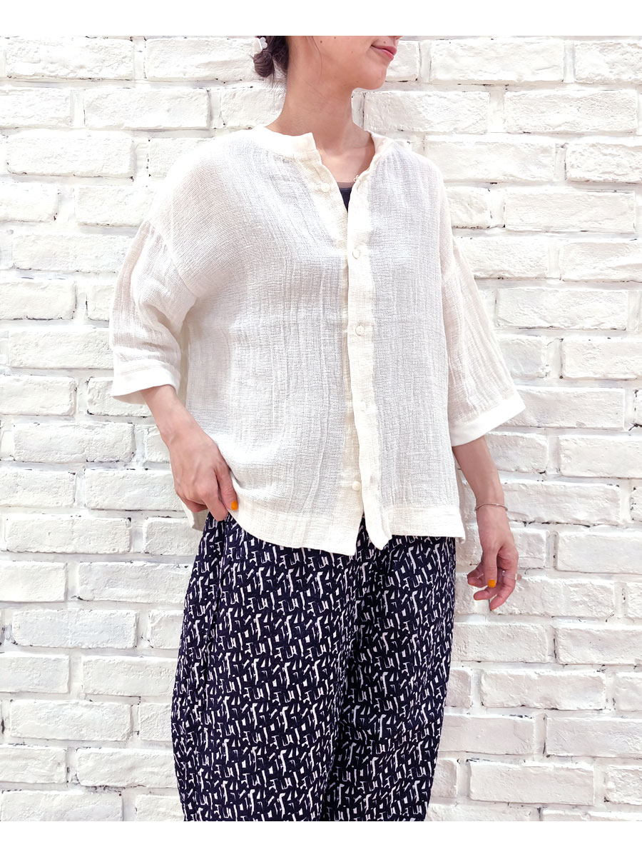 prit プリット　リネン　カーディガン　ブルー　未使用 SALE 50%OFF】[P81510]prit(プリット) 20/1リネンコットンボイル