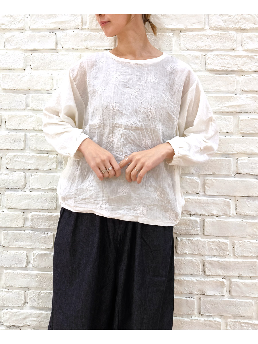 prit 【☆20%OFF】SALE セール プリット 服 18/1 綿麻 ムラ糸