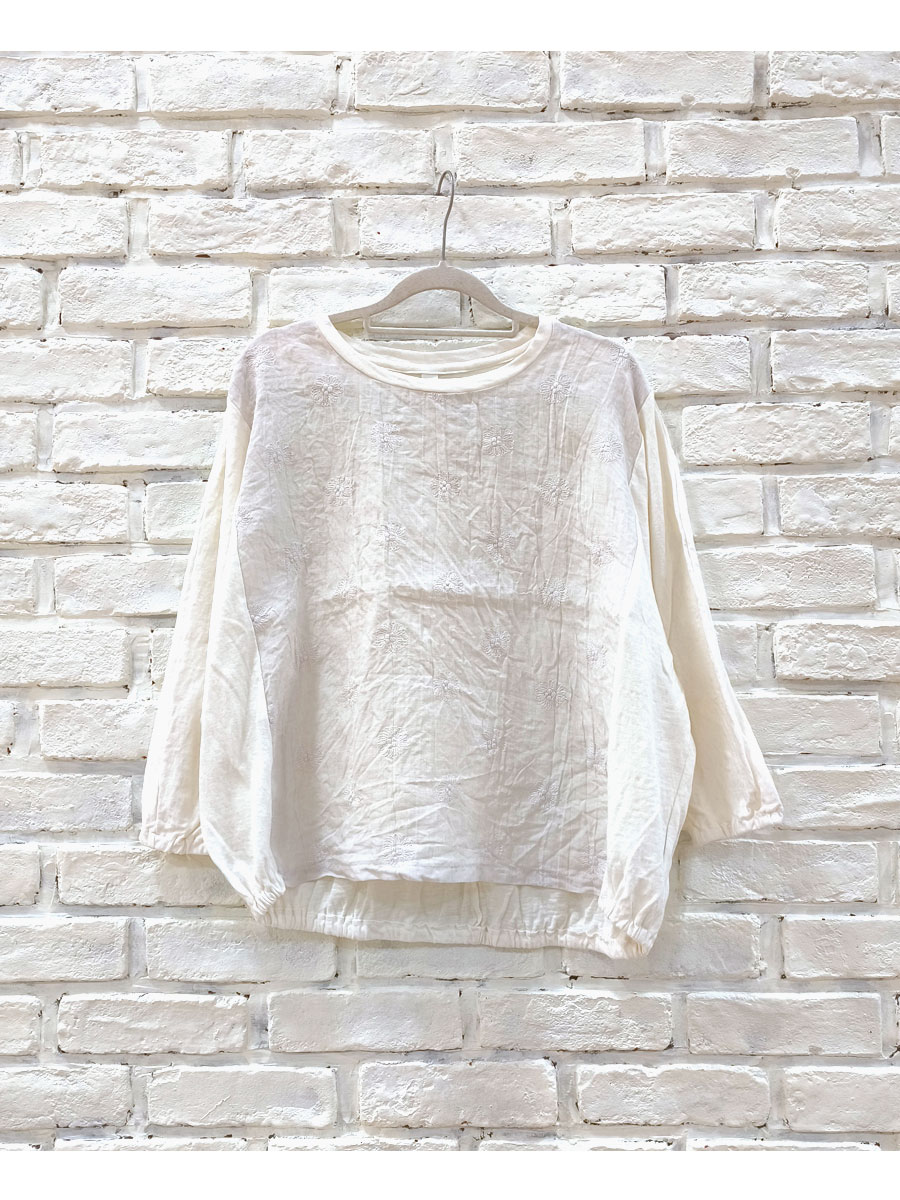 prit プリット 服 新作 18/1 綿麻 ムラ糸 天竺 × 60/1 リネン