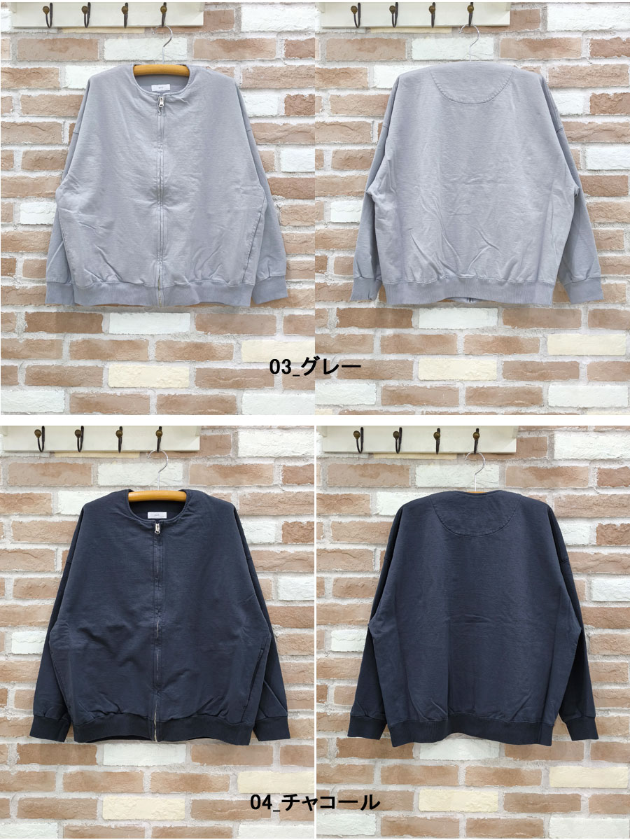 prit（プリット） 服 40/1 DEPEND ランダム ミニ 裏毛 ZIP ブルゾン