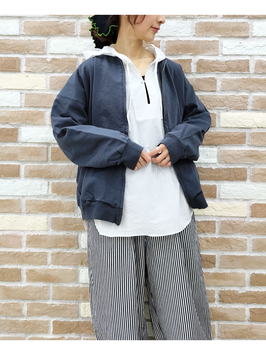 prit（プリット） 服 40/1 DEPEND ランダム ミニ 裏毛 ZIP ブルゾン