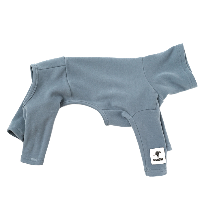 USHH サーマルニットストライプロンパース ホワイト/ブルー　イタグレ CATEGORY ロンパース | USHH_Italiangreyhound