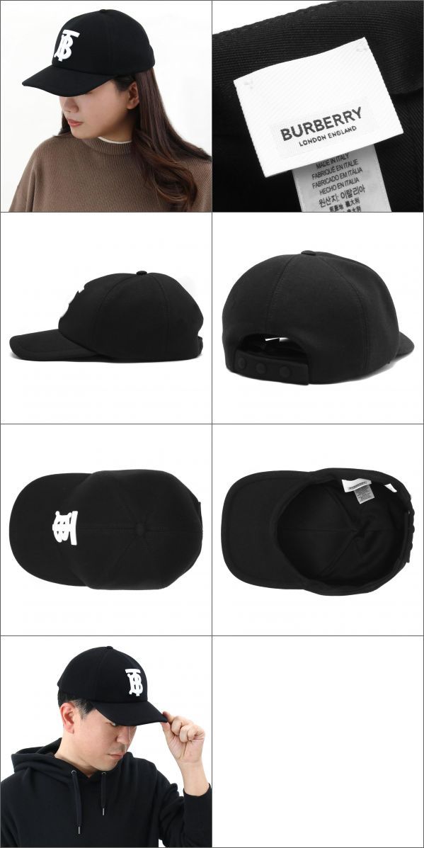 バーバリー キャップ/帽子 メンズ レディース TB ロゴ ブラック MH