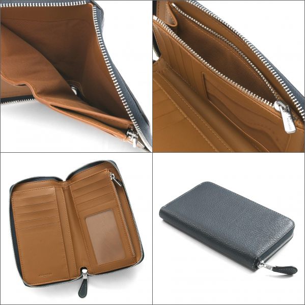 COACH 長財布 デニムブルー レディース C4124 SVDE COACH コーチ 長財布 財布 レディース ラウンドファスナー