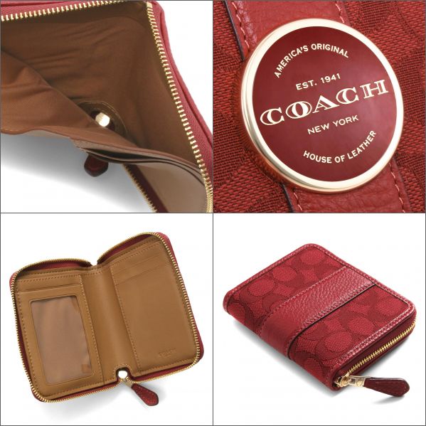 COACH 二つ折り財布（札入れ） レッドアップル レディース C8323 COACH コーチ 二つ折り財布（札入れ） 財布 レディース