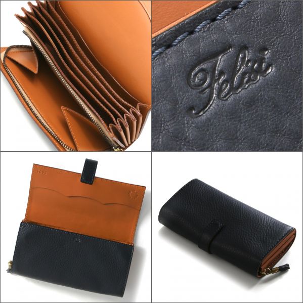Felisi フェリージ 長財布 財布 メンズ レディース コロコロ ネイビー