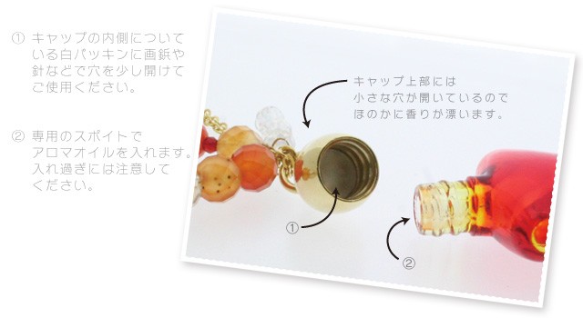 キャップ上部には小さな穴が開いているのでほのかに香りが漂います。