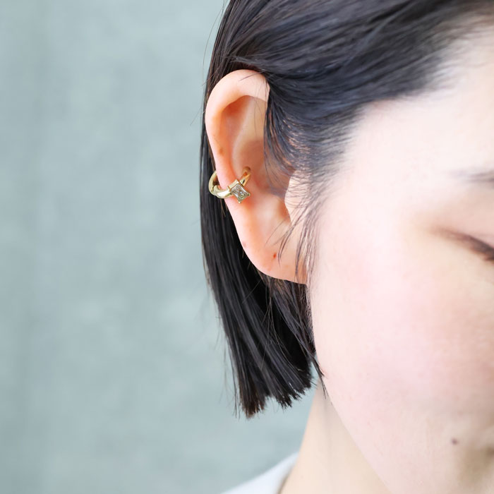Shashi イヤーカフ クリスタル イヤリング ジルコニア 2個セット イヤーカフ イヤリング Shashi(シャシ) アクセサリー(レディース