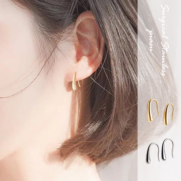 Lilas（リラ）の「パヴェティアドロップモチーフピアス K18