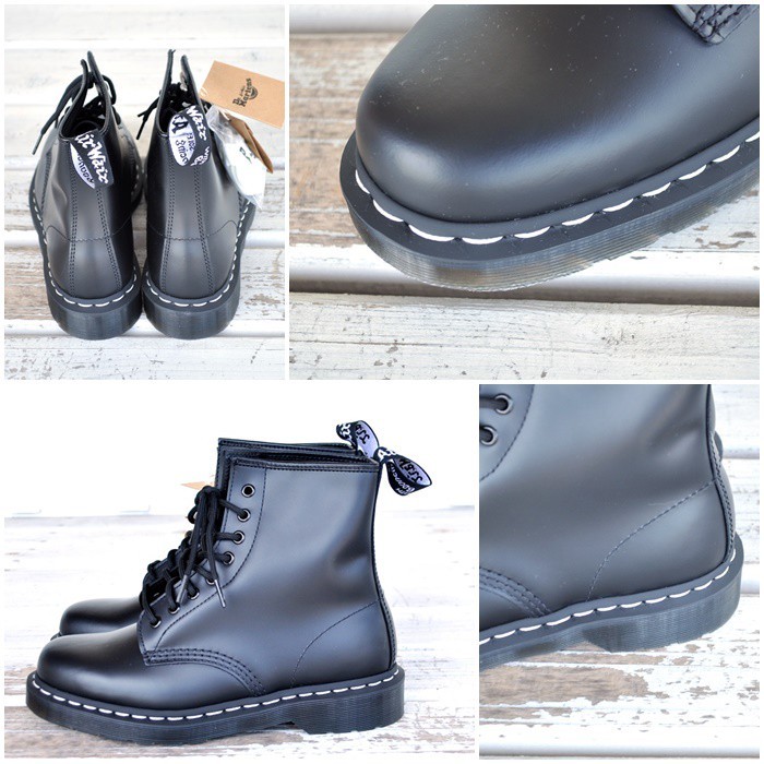 Dr.Martens ドクターマーチン 8ホールブーツ ホワイトステッチ レザー
