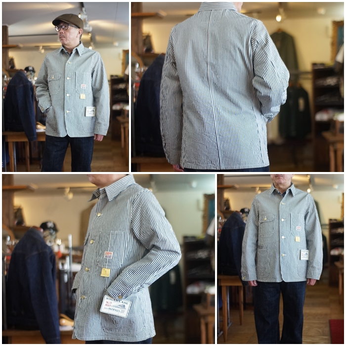 SUGAR CANE sugarcane シュガーケーン 15656 ストライプ カバーオール