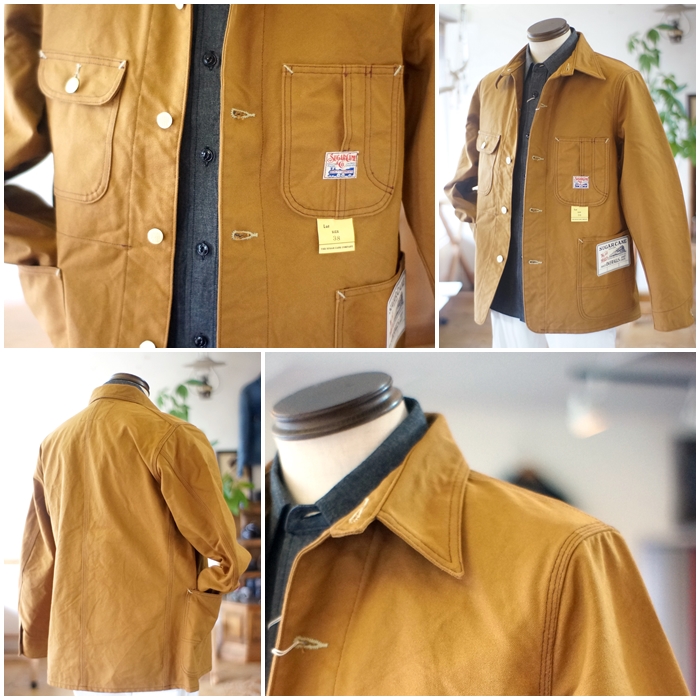 SUGAR CANE sugarcane シュガーケーン ブラウンダック カバーオール