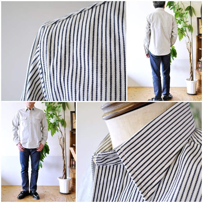 SUGAR CANE シュガーケーン 長袖 ヒッコリーワークシャツ 27853 東洋