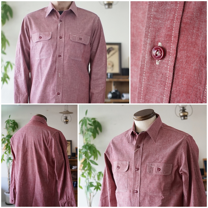 SUGAR CANE SUGARCANE シュガーケーン レッドシャンブレーシャツ
