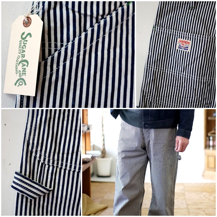 SUGAR CANE SUGARCANE シュガーケーン ヒッコリーストライプ ワーク