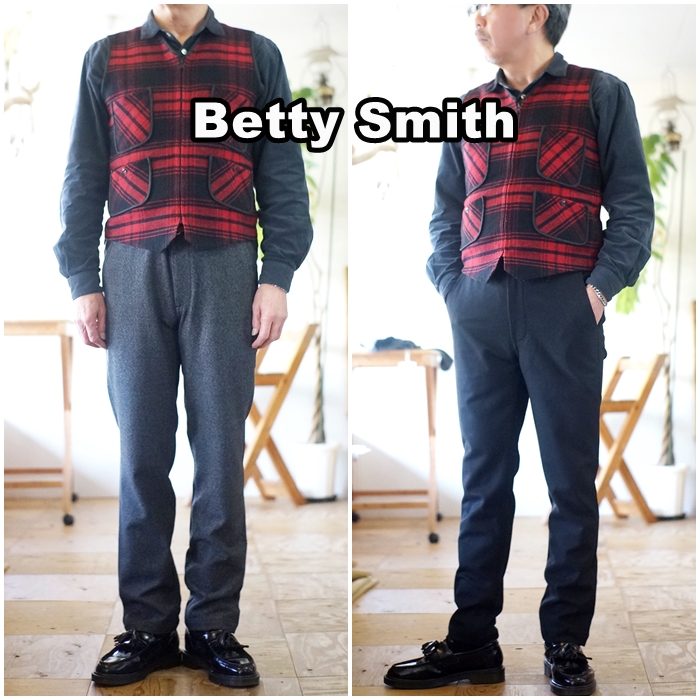 Betty Smith（ベティスミス） メンズ イージートラウザーパンツ 519C
