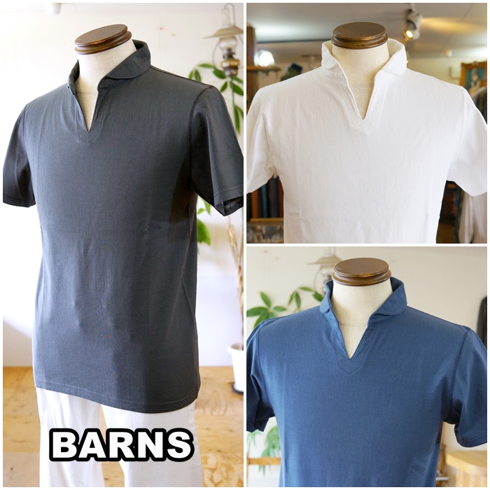 BARNS バーンズ　 スキッパー 半袖ポロBR-7100 スキッパーポロ L BARNS バーンズ スキッパー 半袖ポロシャツ BR-7100 スキッパー