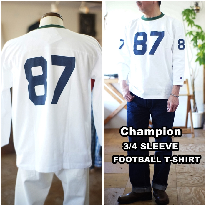 テンダーロイン 15ss T-NFL 3/4 7分袖 フットボール Tシャツ 青 テンダーロイン 15ss T-NFL 3/4 7分袖 フットボール Tシャツ 青