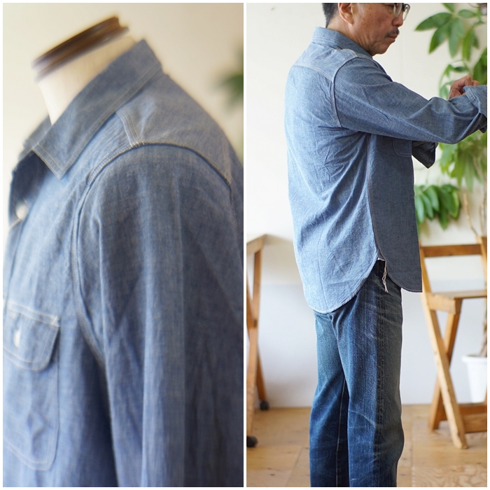 FOB FACTORY（エフオービーファクトリー） シャンブレーシャツ 3494