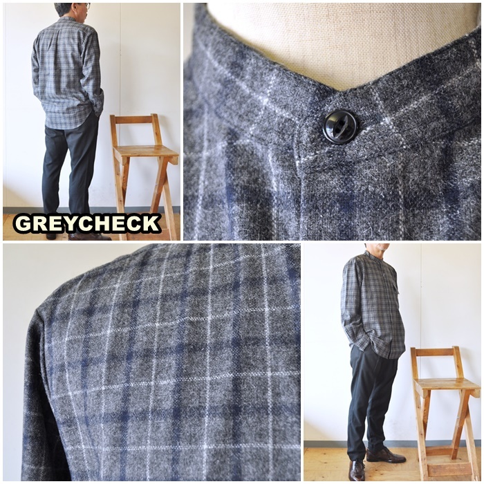 The letters ウールチェックシャツ S ベージュ セール】オーバーサイズチェック柄シャツ（シャツ/ブラウス