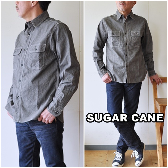 SUGAR CANE CANE シュガーケーン JEAN CODE WORK SHIRT SC25511 日本製