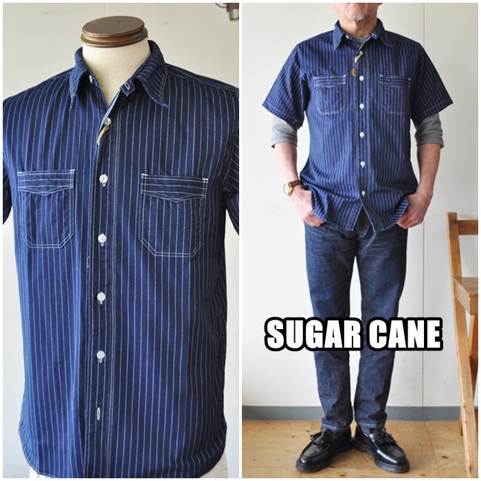 シュガーケーン SC36670-421 半袖シャツ　XL シュガーケーン(SUGAR CANE)フィクションロマンス「ポルカドット