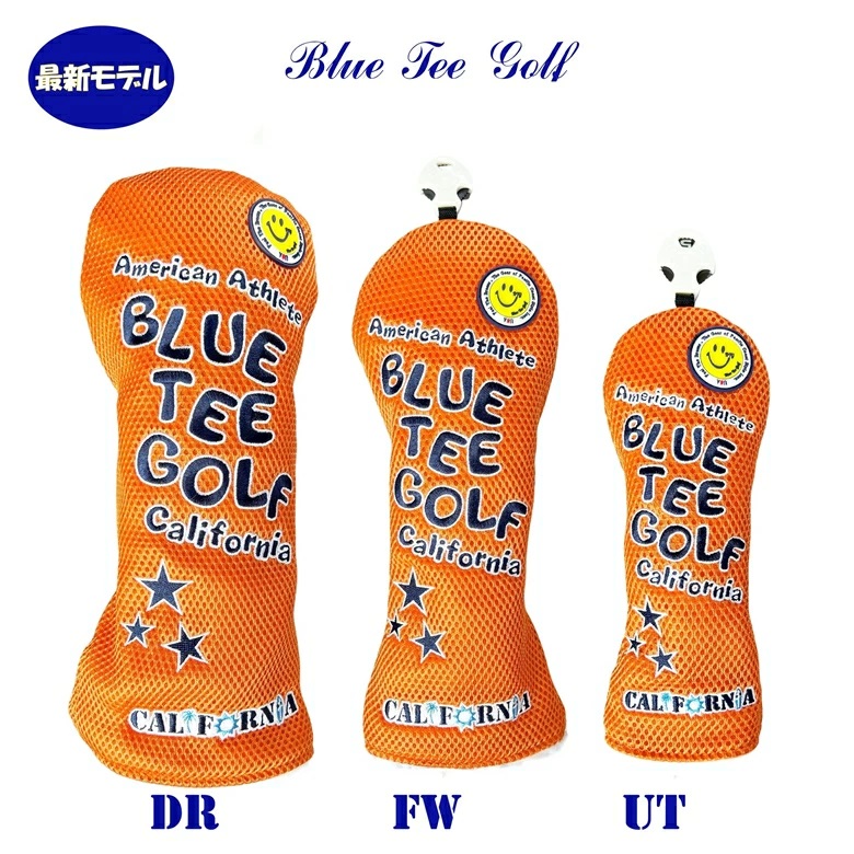 ２０２３新製品　ブルーティーゴルフ【メッシュ スマイル】 キャットハンドヘッドカバー (MSHC-001）　DR FW UT用　BLUE TEE GOLF｜blueteegolf｜08