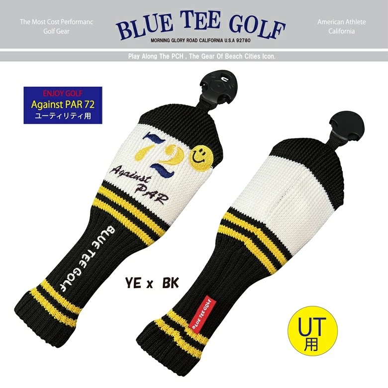 新製品BLUE TEE GOLF ニット ユーティリティ用 ヘッドカバー ブルー