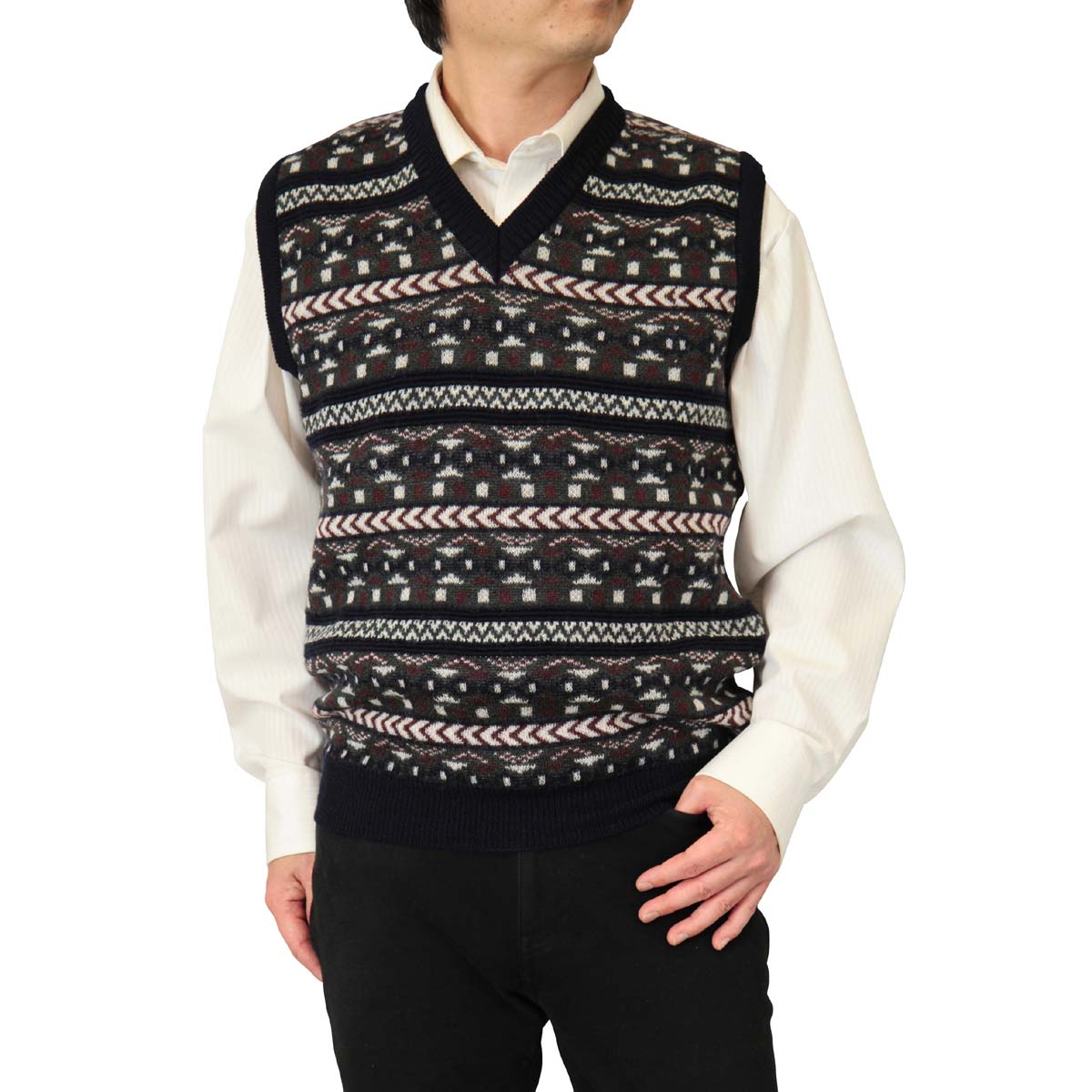 新品未使用　ピッコーネクラブ　ウール100%ロングニットベスト スタジオピッコーネ ベスト - 30代・40代・50代・60代の婦人服通販