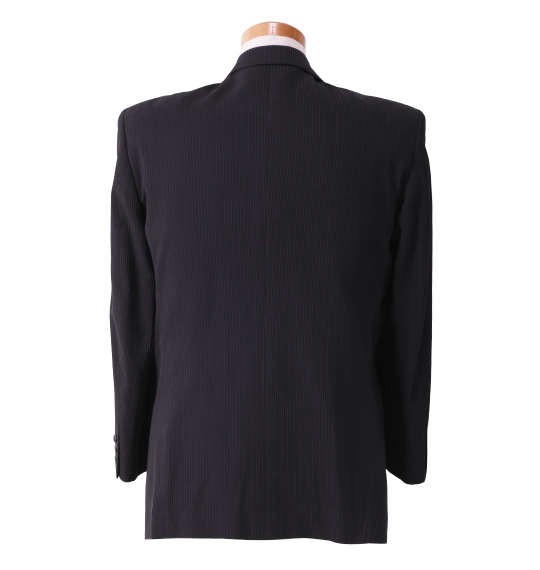 大きいサイズ メンズ セミピークダブル2ツ釦1ツ掛スーツ ブラック