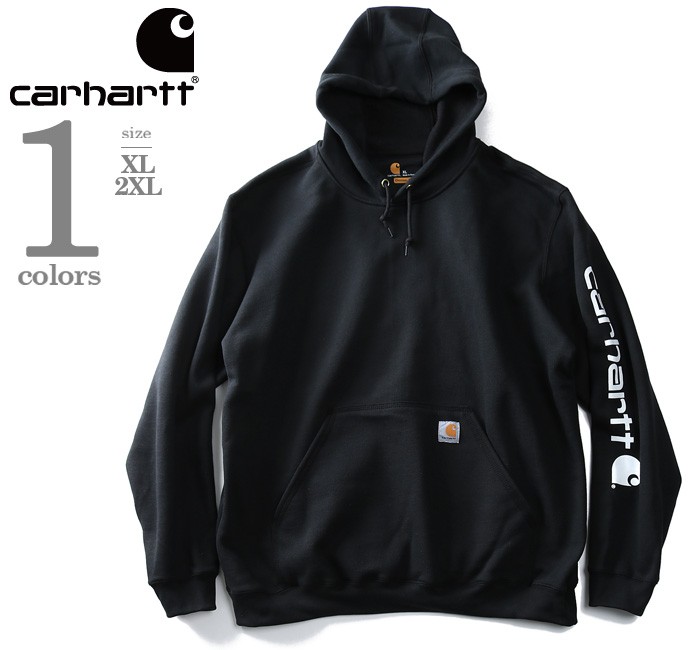 大きいサイズ メンズ CARHARTT カーハート ロゴプリントプルパーカー