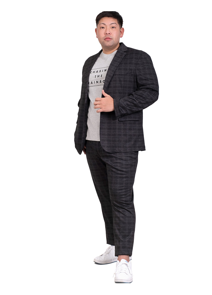 Sartoria Bellini 大きいサイズ メンズ セットアップ チェック柄