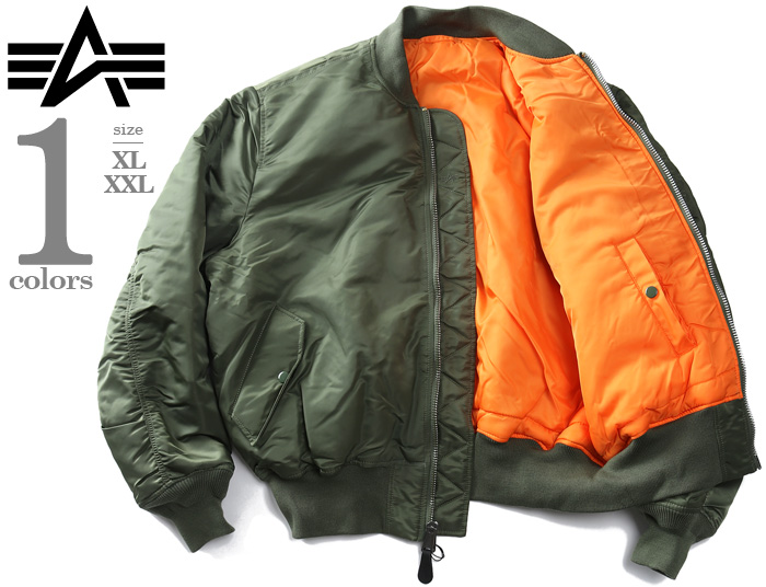 大きいサイズ メンズ ALPHA INDUSTRIES アルファインダストリーズ MA-1