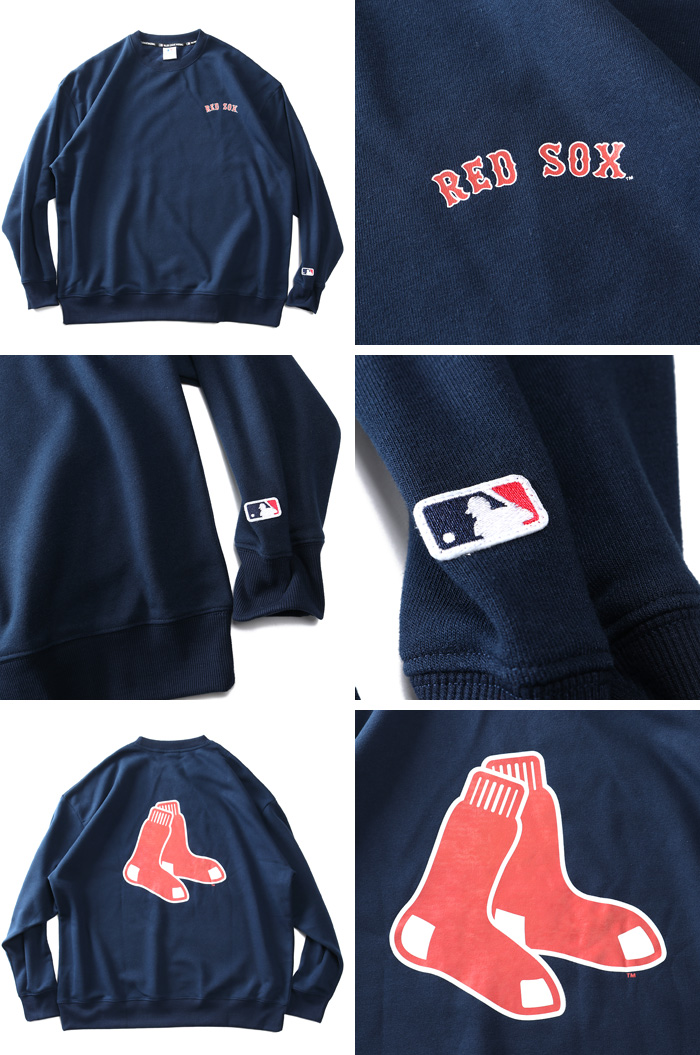 MLB 大きいサイズ メンズ メジャーリーグ 裏起毛 クルーネック