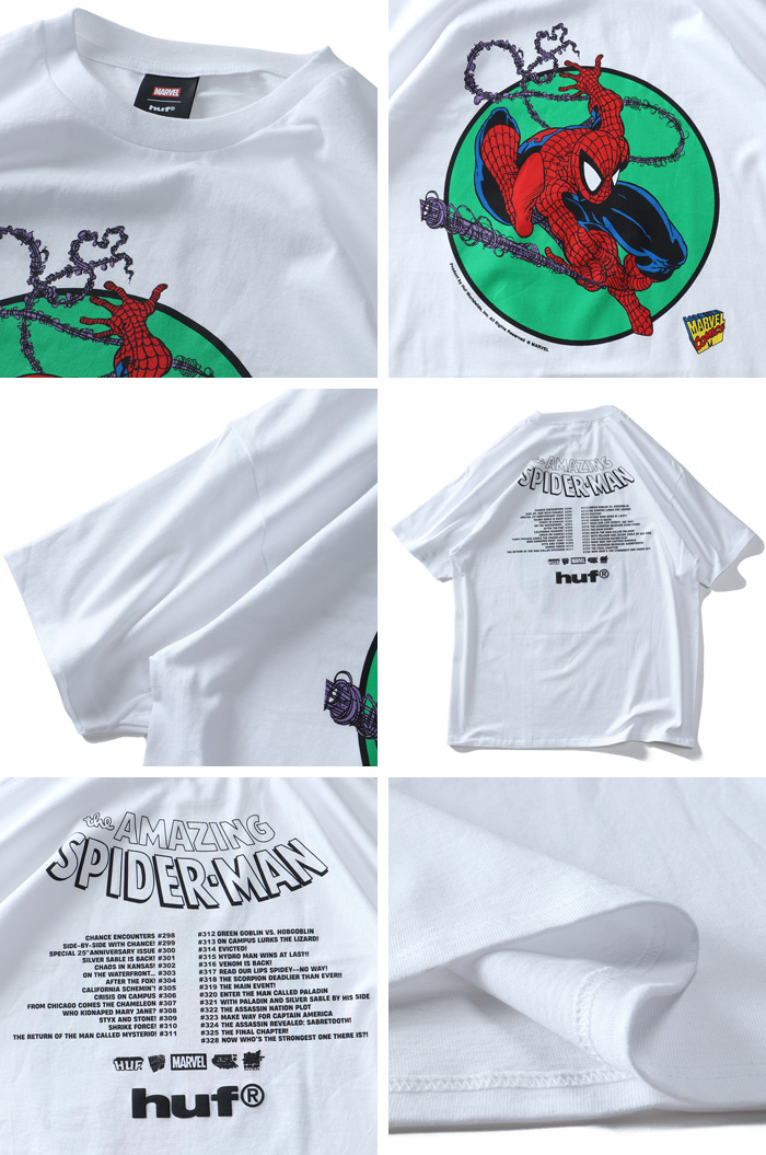 HUF（ハフ） 大きいサイズ メンズ x MARVEL マーベル スパイダーマン