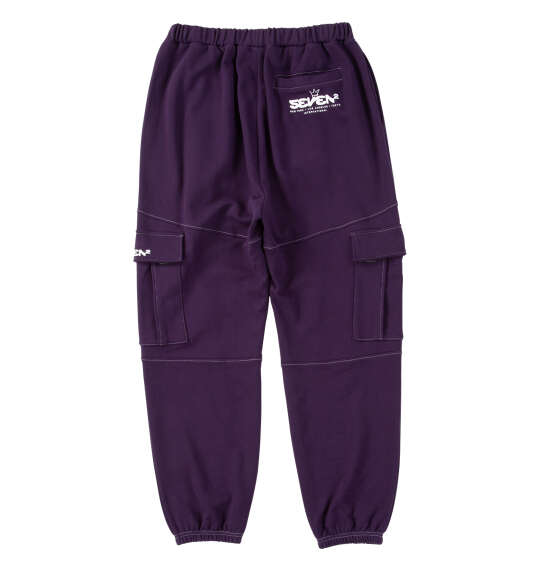 大きいサイズ メンズ SEVEN2 裏毛 スウェット カーゴ パンツ ダークパープル 1264-5310-3 3L 4L 5L 6L 8L 大きいサイズ メンズ SEVEN2 裏毛 スウェット カーゴ パンツ ダーク