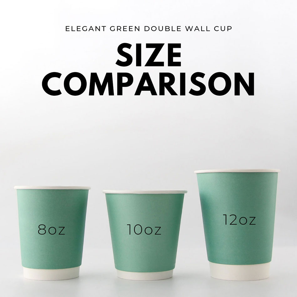 SALE☆レア☆美品グリーンライン☆エッグカップ☆2サイズ☆ 80mm口径 断熱二重 エレガント グリーン 8オンス 紙カップ みどり 緑色