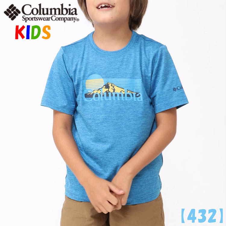 コロンビア キッズ マウントエコー半袖Tシャツ 110-155cm  男の子女の子供用 吸湿速乾機能...